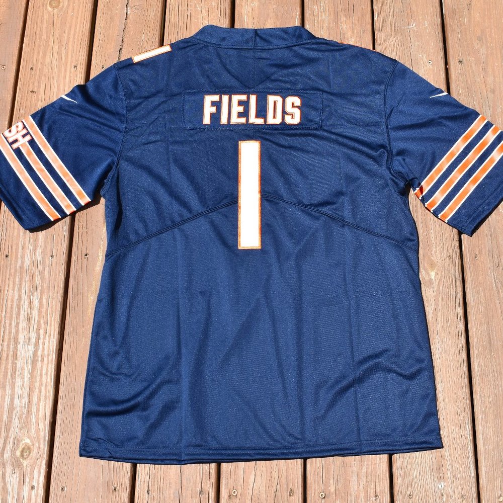 New!! Justin Fields Chicago Bears Blue Home Football Jersey Adult Men's Sizes